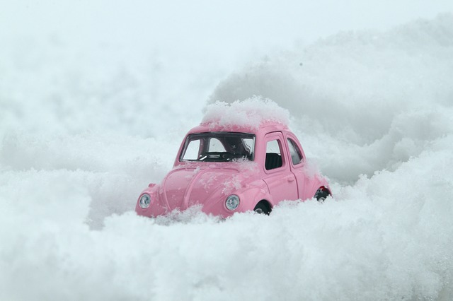 brouk vw ve sněhu